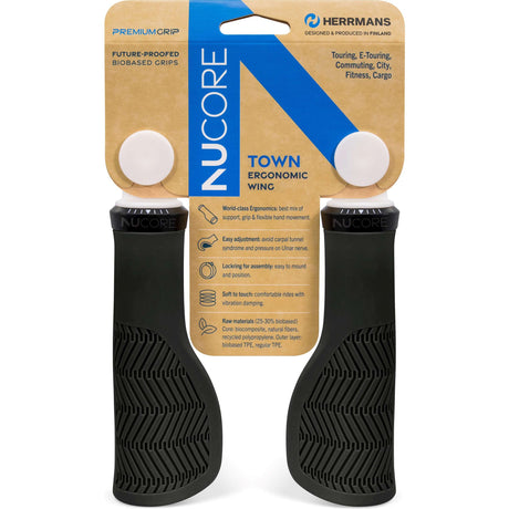 Set maniglie Herrmans nucore town wave 130 130mm nero