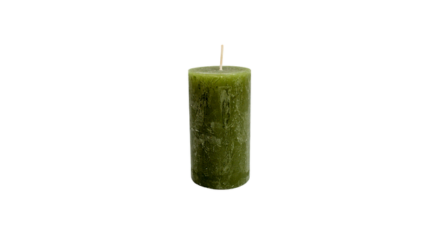 Kaars rustiek 110 60mm olive