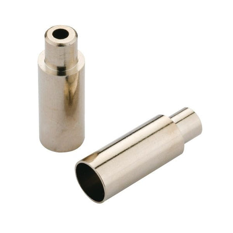Tappi terminali Jagwire aperti - freno da 5 mm (fermacavi da strada da 4 mm) - ottone (100 pezzi) - cromato