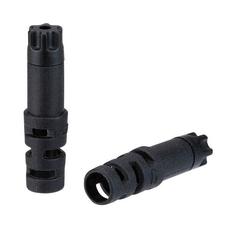 Cappucci terminali Jagwire anti-attorcigliamento - spostamento 4,5 mm (trecciato) - plastica (30 pezzi) - nero