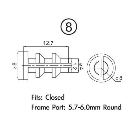 Confezione connettori telaio Jagwire - Shimano di2 (10 pezzi)