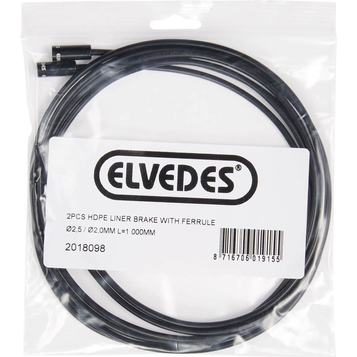 Elvedes guaina freno 2.5 2mm (2) 1000mm HDPE + cappello 2018098