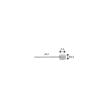 Interruttore del cavo interno Elvedes 2250mm in acciaio inossidabile Slick Ø1,1 mm N-NIPPLE (100 pezzi)