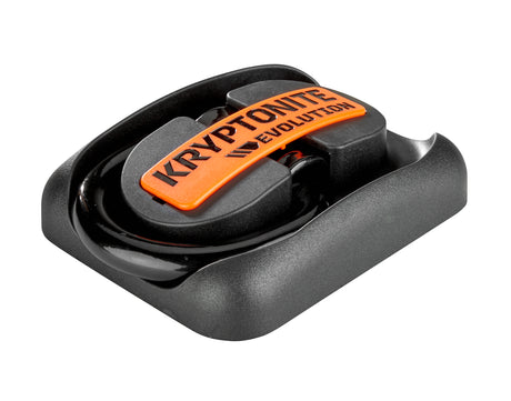 Ancoraggio a muro Kryptonite Evolution a terra - punto di bloccaggio permanente - ancoraggio a muro per moto - staffa in acciaio - 14 mm - nero argento