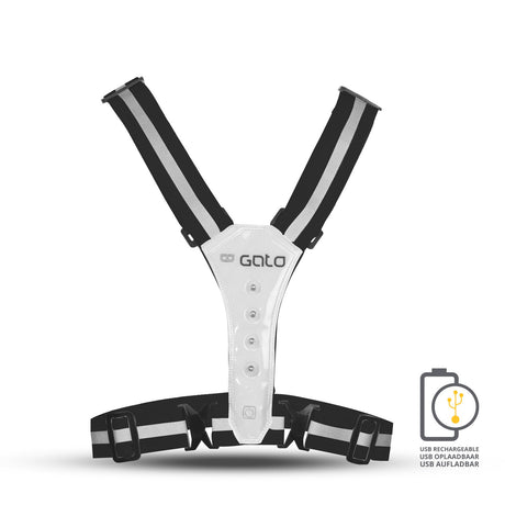 Gilet sportivo Gato Safer LED USB antracite taglia unica