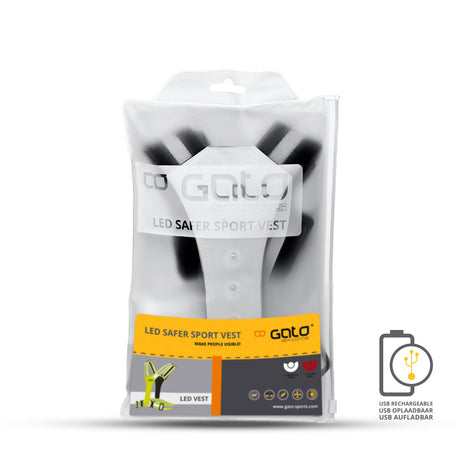 Gilet sportivo Gato Safer LED USB antracite taglia unica