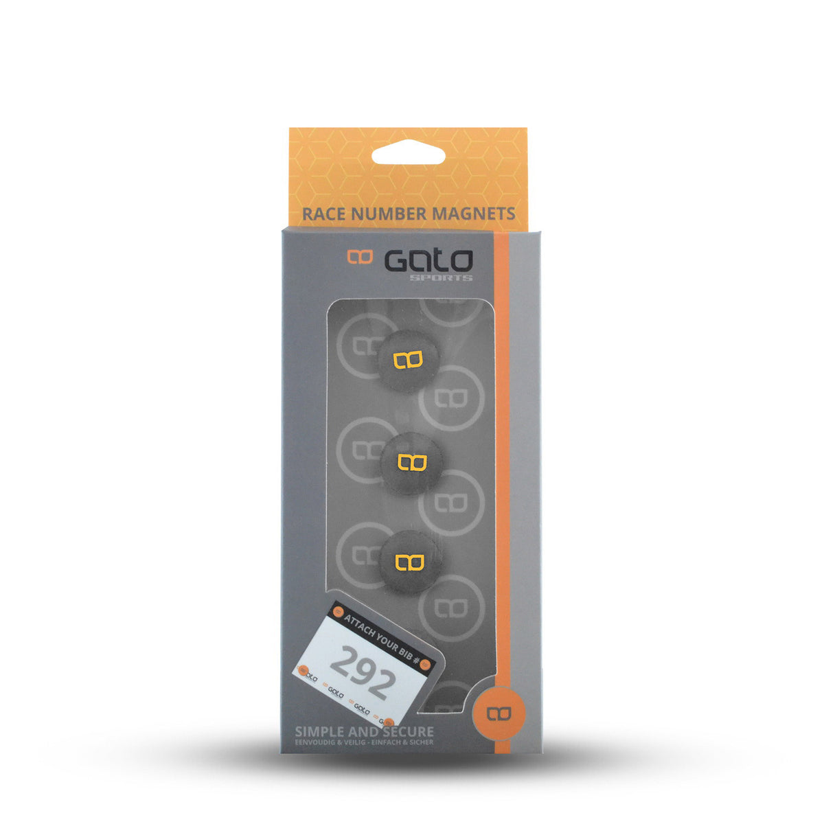 Magnete Gato per numeri di gara antracite (4pz)