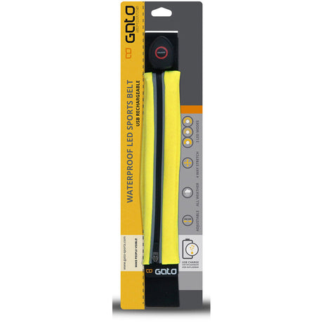 Gato sport usb led cintura impermeabile giallo neon taglia unica