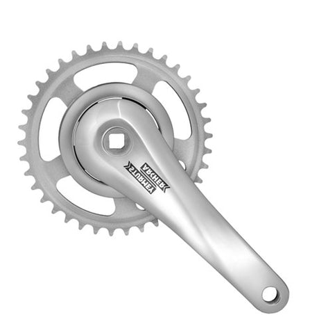 Sunrace Cranket 38T, lunghezza della manovella 170 mm. Silver, Alumnium, senza spie. Copertina da 95 mm. Profondità 0 mm