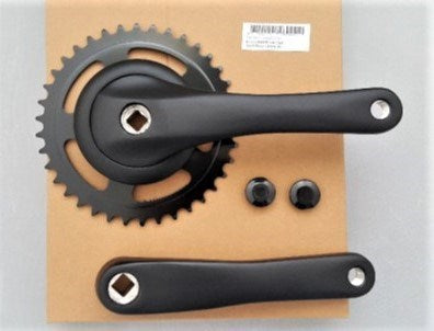 Set di manovella 38t nexus alu matt nero piatto 1st tipo