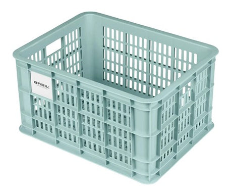 Basil Cassetta in PVC media 29,5 l argento blu 21140