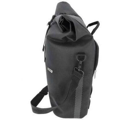 Newlooxs new looxs nyborg single - borsa da bicicletta singola - borsa a tracolla staccabile - scomparto per laptop da 13 pollici - poliestere impermeabile - 17 litri - nero