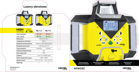 Nivel system roterende laser nl720g digitaal groen