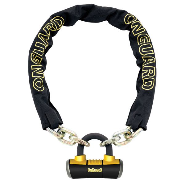 Lucchetto a catena Onguard mastino 110 cm x 10-14 mm nero giallo