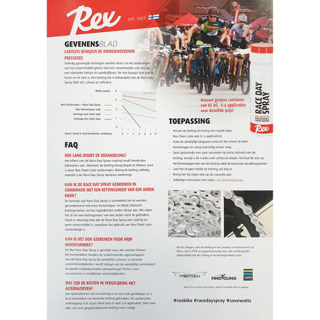 Rex race day spray rivestimento catena idrofobo 40ml