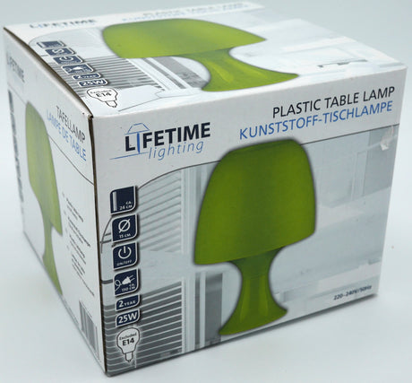Lampada da tavolo Van der Doelen viola con alimentazione con interruttore on/off