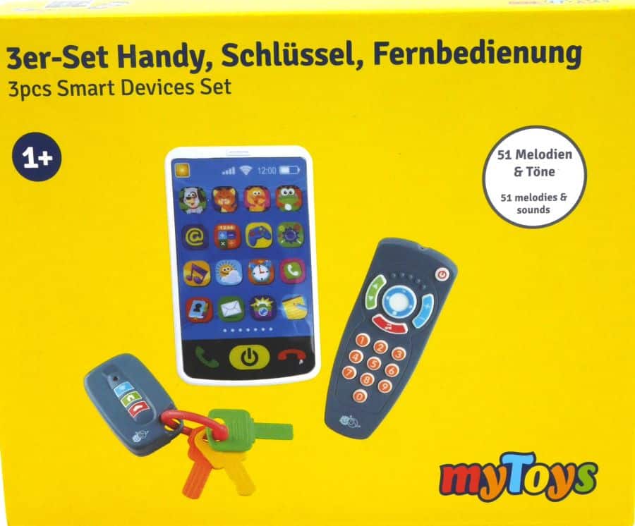 Playgo - Tablet 3in1, telecomando e portachiavi con suono