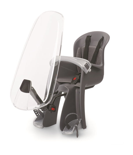 Sedile anteriore Polisport Bilby Junior con parabrezza nero grigio