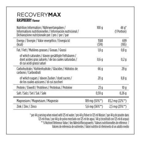 Powerbar Recovery Max (1 x 1144gr) - Lampone