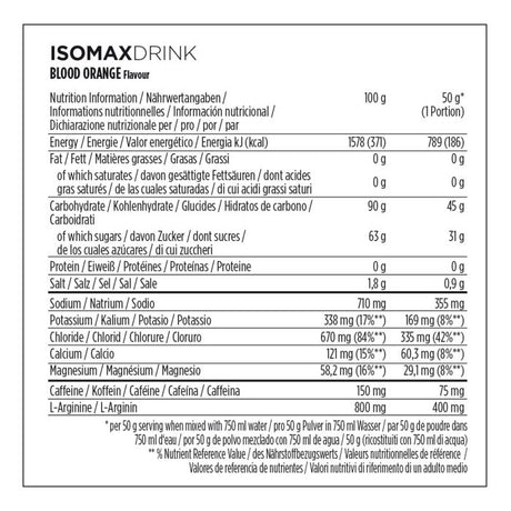 Powerbar isomax 1200 (1 x 1200gr) - arancia rossa (caffeina)
