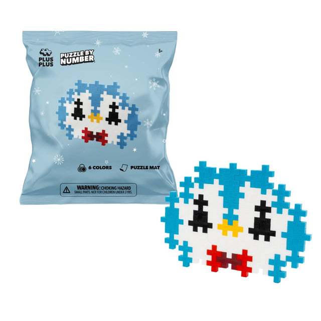 Puzzle Plus-Plus con i numeri di Natale - Pinguino (4415)