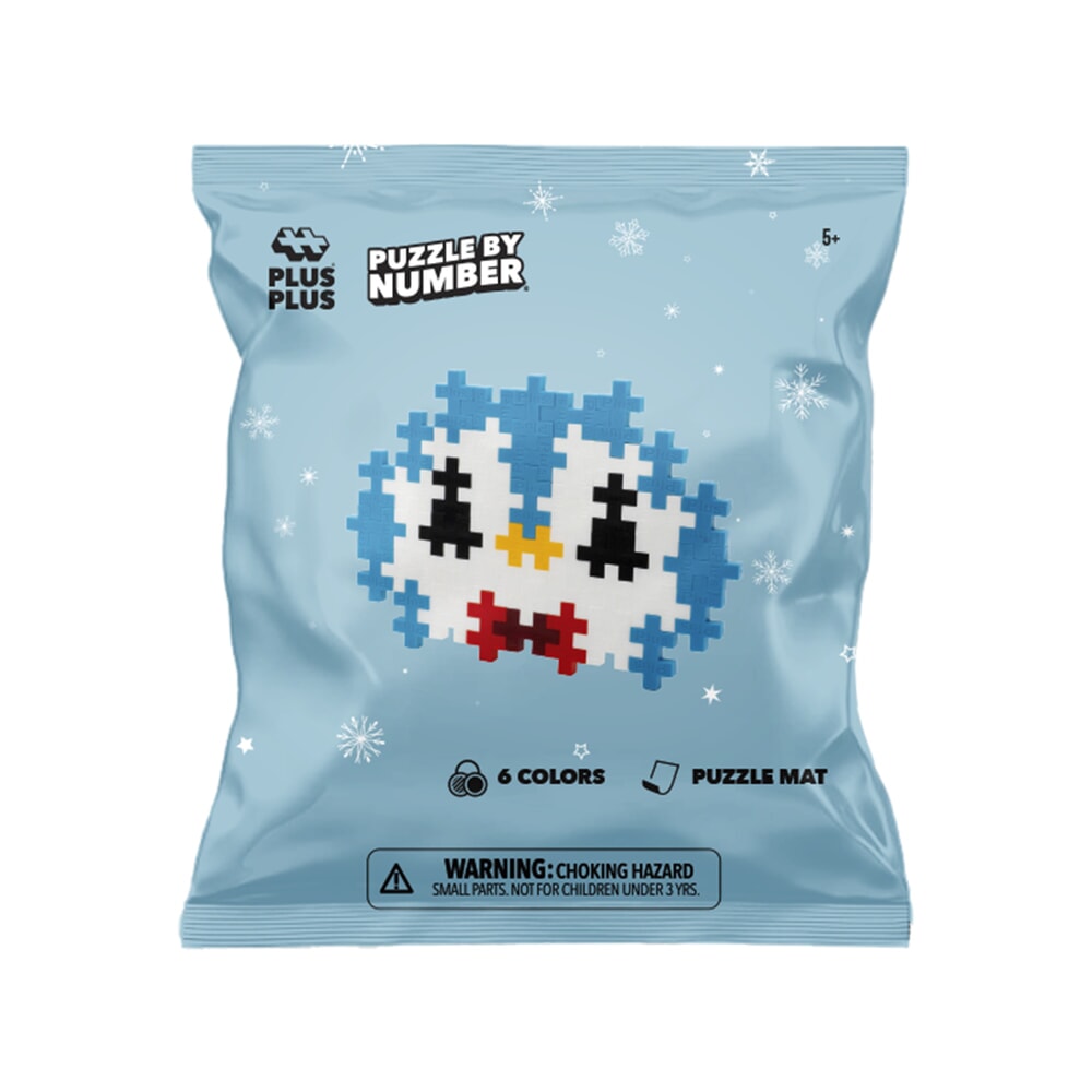 Puzzle Plus-Plus con i numeri di Natale - Pinguino (4415)