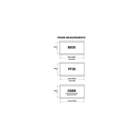 Adattatore movimento centrale Praxis m30-thru bb30 pf30 mtb 73mm