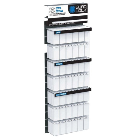Espositore da parete a doghe Quad Lock