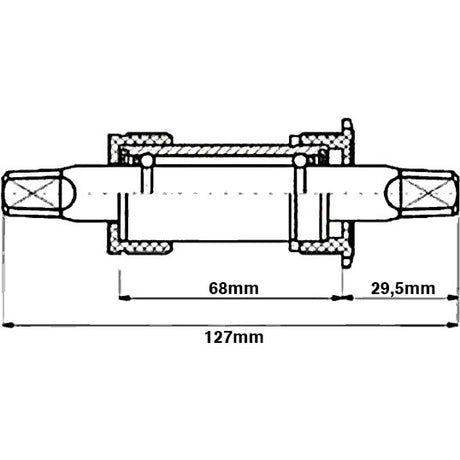 Movimento centrale Thun Kinex senza chiave BSA 127mm
