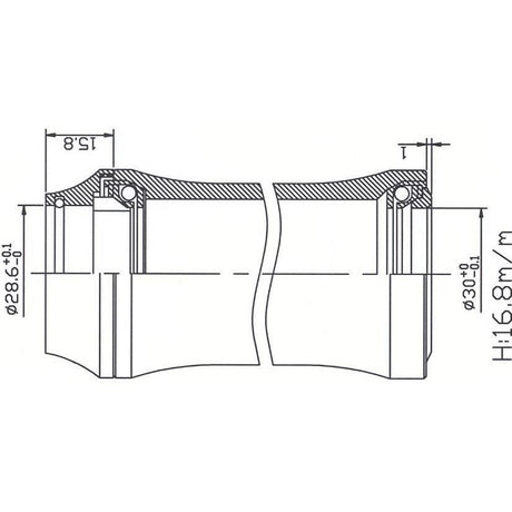 Testa a sfera Tecora Set 1 1 1 pollice integrato 45x45 carrello.30.0 nero