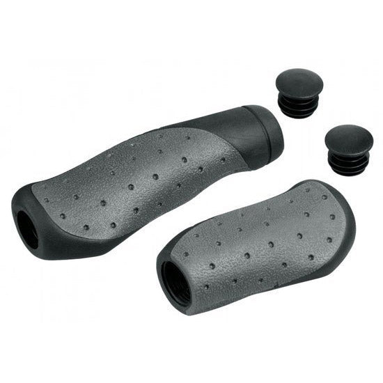 Set maniglie Ergotec ohio 135 95mm nero grigio