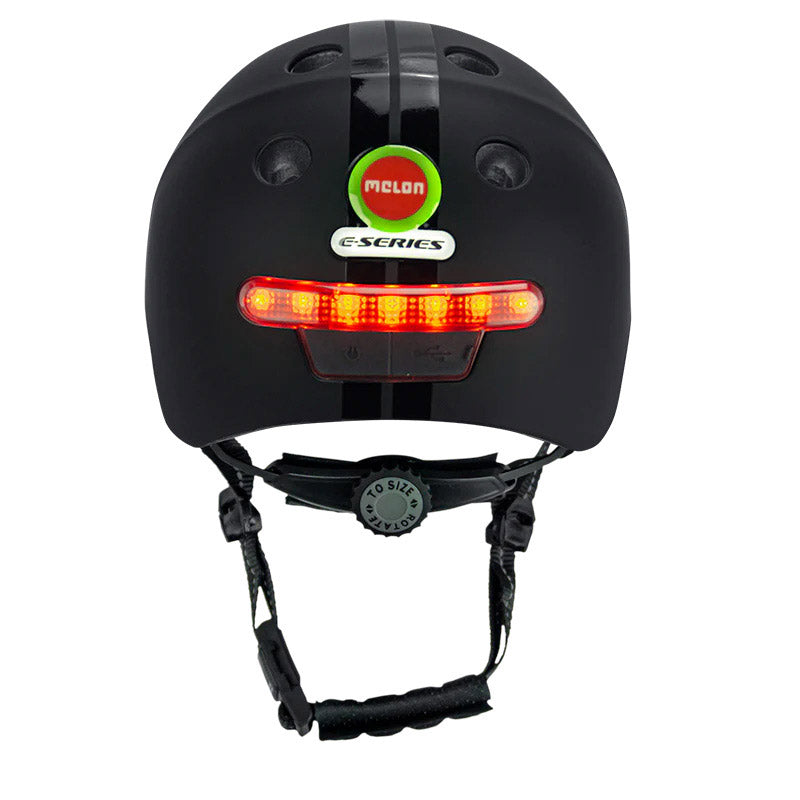 Helmet Melon con illuminazione Serie E Black Ice M-L