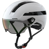 Casco Alpina sportivo urbano visiera soho v 52-56 bianco opaco