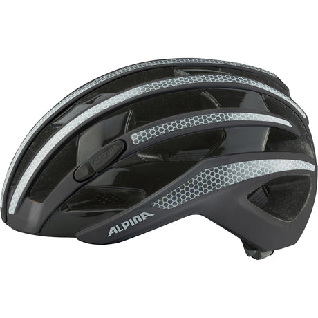 Casco da corsa sportivo Alpina ravel riflettente 51-56 nero lucido