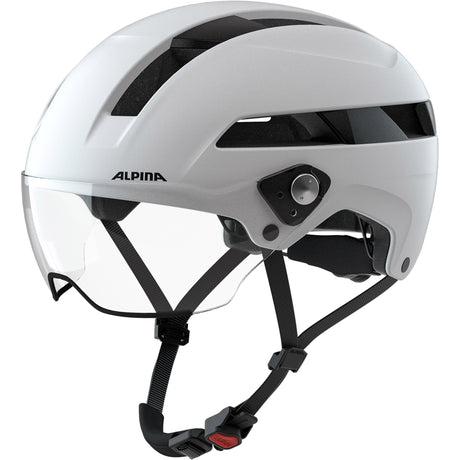 Casco sportivo urbano Alpina visiera soho 51-56 bianco opaco