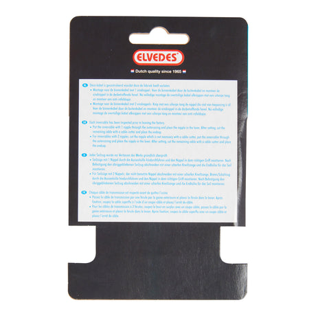 Cavo interno freno Elvedes 2.000 mm 1×19 filettatura acciaio inox ø1,5mm con nipplo a V ø5,5 × 10