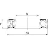 Cuscinetto a sfere con cuscinetto a sfere CB-078 12x32x10