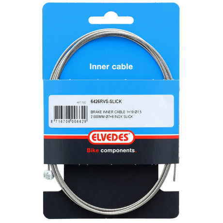 Elvedes Cable Systems bv Elvedes Cavo interno freno 2000 mm in acciaio inossidabile slick Nipplo a T da 1,5 mm