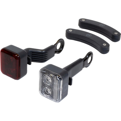 illuminazione per bicicletta AMS Constant acciaio rosso bianco 4 parti