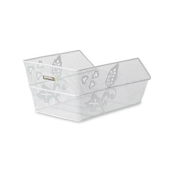 Basil cento fiore - cestino per biciclette - sul retro - bianco