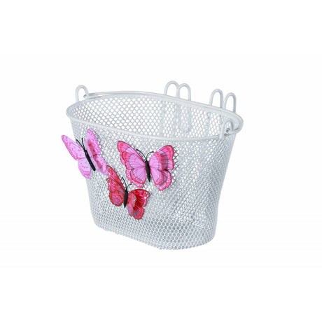 Basil Jasmin Butterfly - cestino per bicicletta per bambini - anteriore o posteriore - bianco