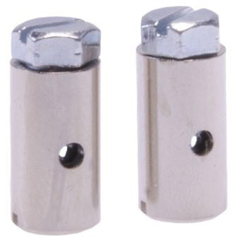 Capezzoli avvita 15 x 8 mm argento 2 pezzi