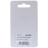 Capezzoli avvita 15 x 8 mm argento 2 pezzi