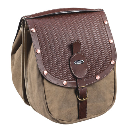 Borsa doppia Monte grappa 16,5l britannica con rivetti d.marrone
