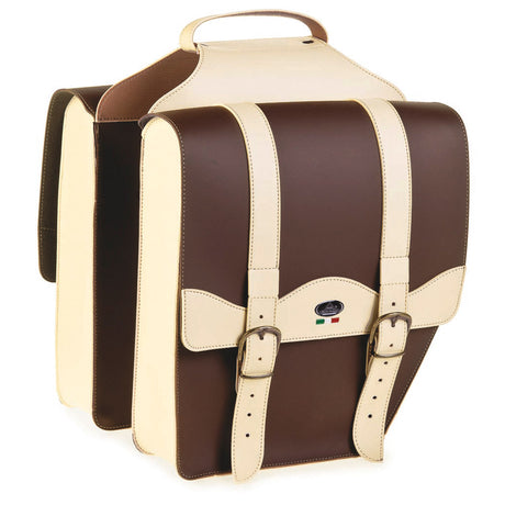 Borsa doppia Monte grappa 17l cruiser vintage panna t.dimoro