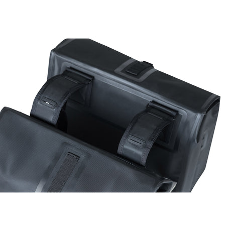 Sacca per biciclette a doppia bicicletta a secca di basilico, impermeabile, 50L, nero Matt
