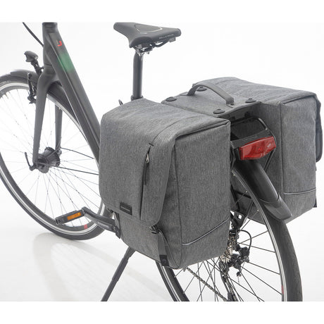 Nova Double - Borsa per biciclette doppia, grigio, acqua -repo