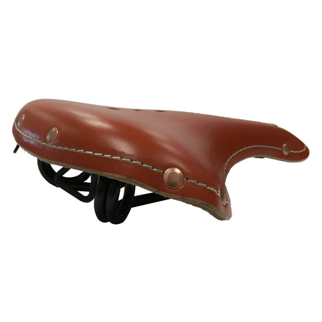 Sella Monte Grappa Old Frontiers classica in cuoio cognac