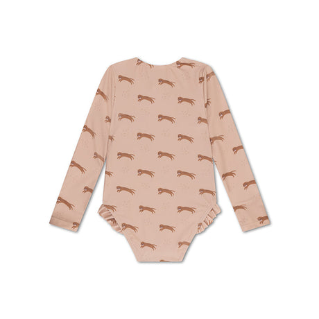 Vagabondo | costume da bagno UV beige per ragazze con maniche lunghe