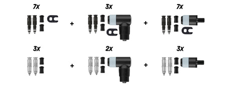 Schwalbe benelux b.v. Kit conversione valvola Schwalbe Clik SV-SCV DV-SCV 25 pezzi